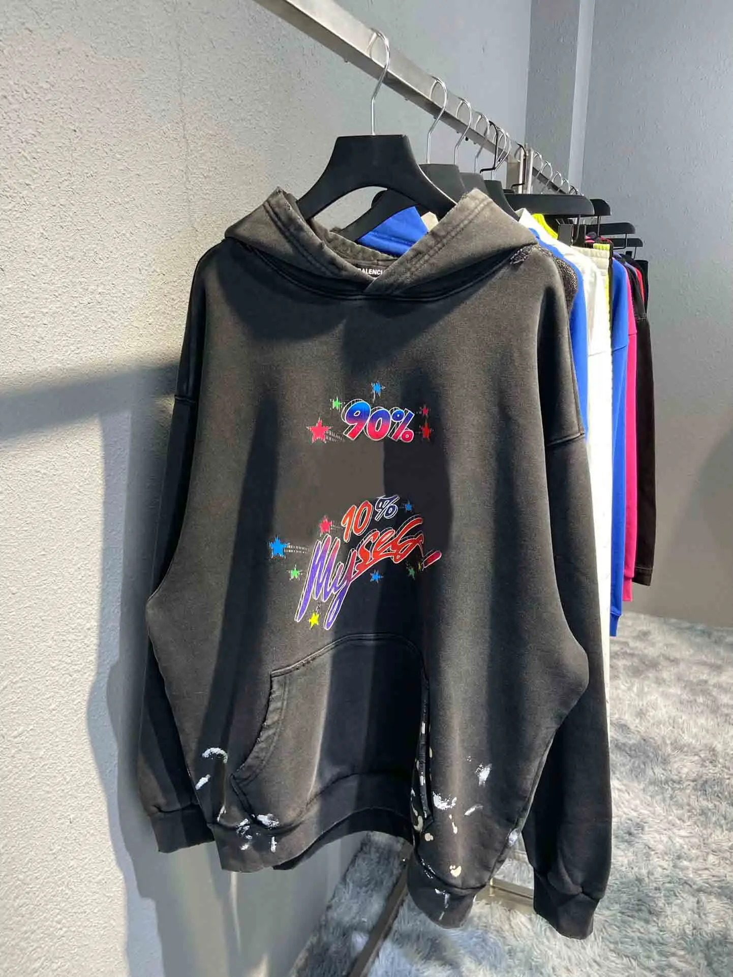 

Best Version 2022 Luxury Design 90/10 Hoodies Men Women Oversized Streetwear 90%10% Printed Hooded Sweatshirts Men