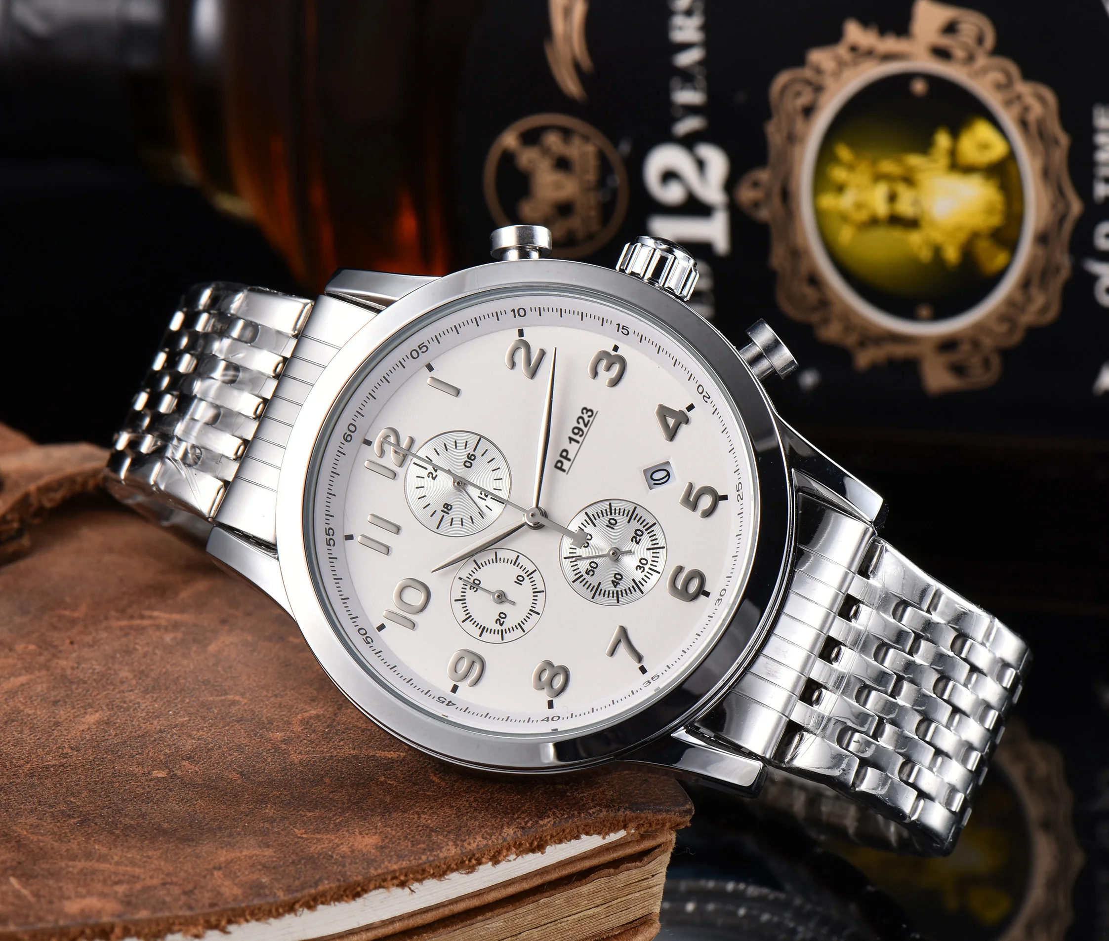 

2023 New Men's Top Brand Quartz Watch Automatic Date Multifunctional Classic Male Boss Watches Reloj de cuarzo para hombres