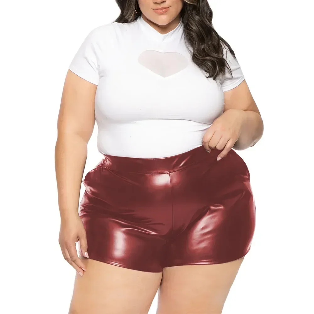 Эластичные сексуальные шорты с высокой талией матовые облегающие повседневные