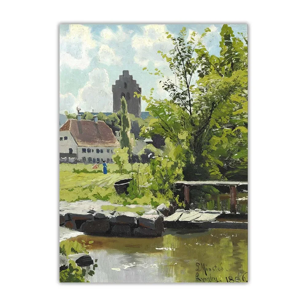 Картина маслом &quotEn Summerdag i Lyngby 1886&quot Citon