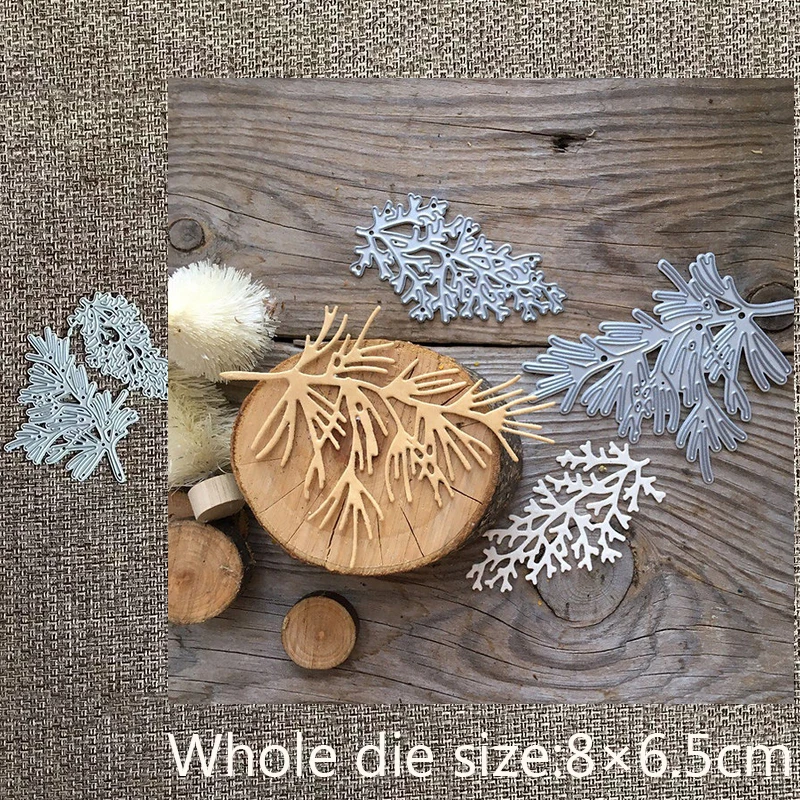 

Новый дизайн, металлический трафарет для рукоделия, форма для резки, 2 шт., листья для украшения, высечки для альбома, бумаги, тиснения для рук...