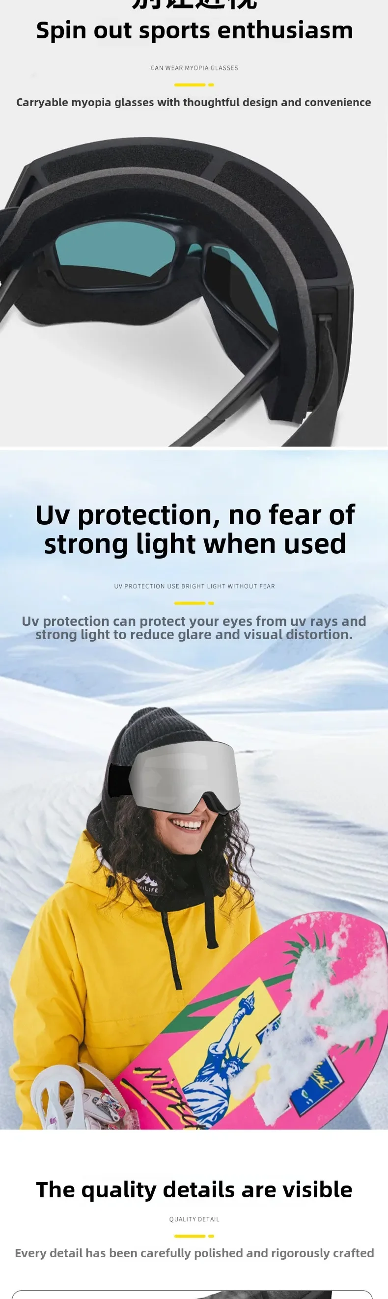 Аксессуары для зимних видов спорта Катание на лыжах и сноуборде Удобные