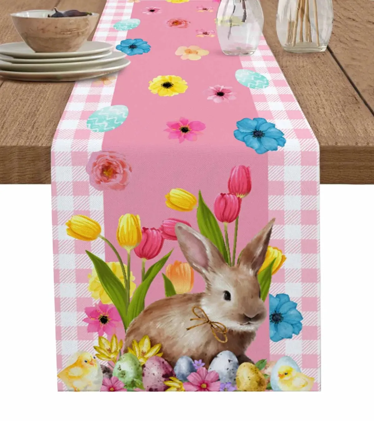 Пасхальный кролик яйца скатерть для стола свадебное украшение столовой кухонная