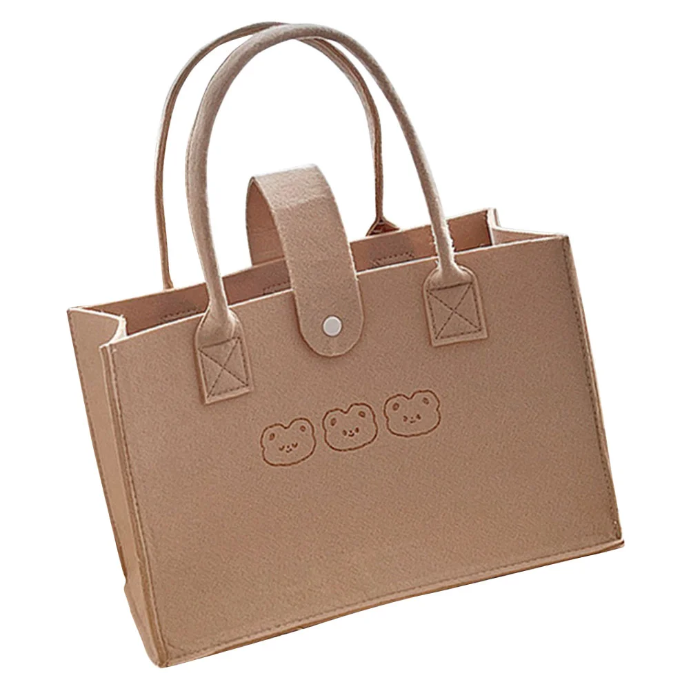 

One Shoulder Tote Bag Office Shopping Reusable Grocery Bags M Felt Camping Handbag