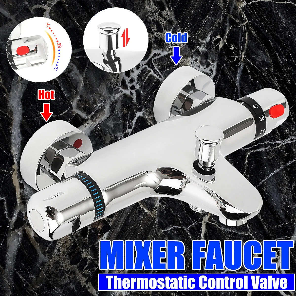 

Термостатический смеситель для душа, смесительный клапан, Термостатические Смесители для душа, ванная комната, комбинированный смеситель для воды, кран для ванны, горячая и холодная вода