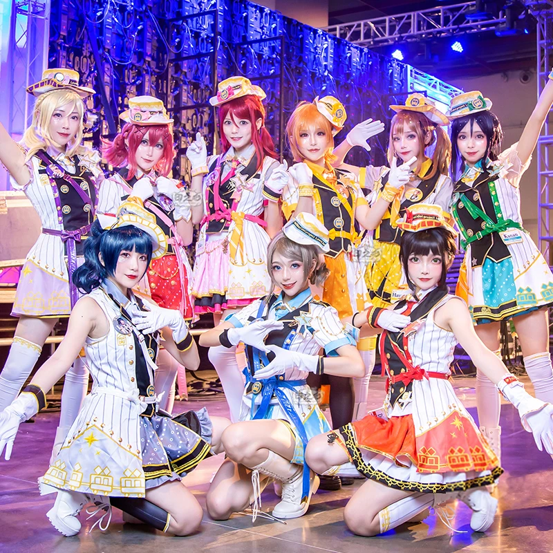 Lovelive Sunshine Aqours Косплей-костюм Рико Чика йошико Мари Рубин диая Косплей-платье