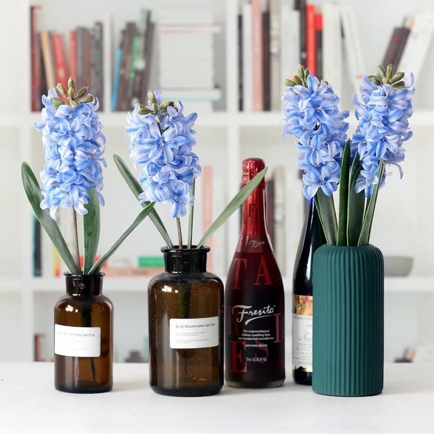 

Artificial 3D Printing Flower Hyacinth Wedding Photography Flower Arrangement Accessories Home Living Room Balcony Plant Decor