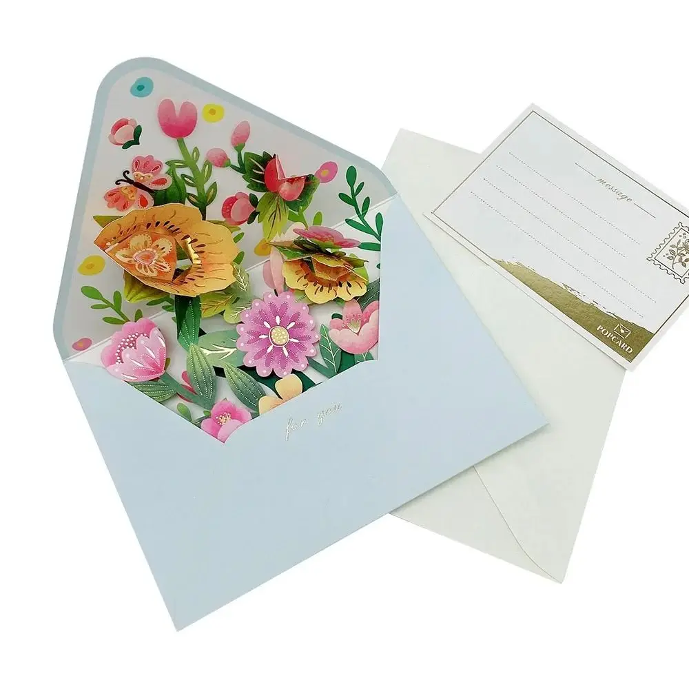 

Цветочная 3D открытка