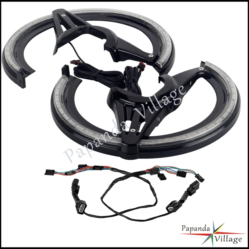 Для Honda Goldwing GL 1800 F6B мотоциклетные черные/хромированные передние Чехлы для