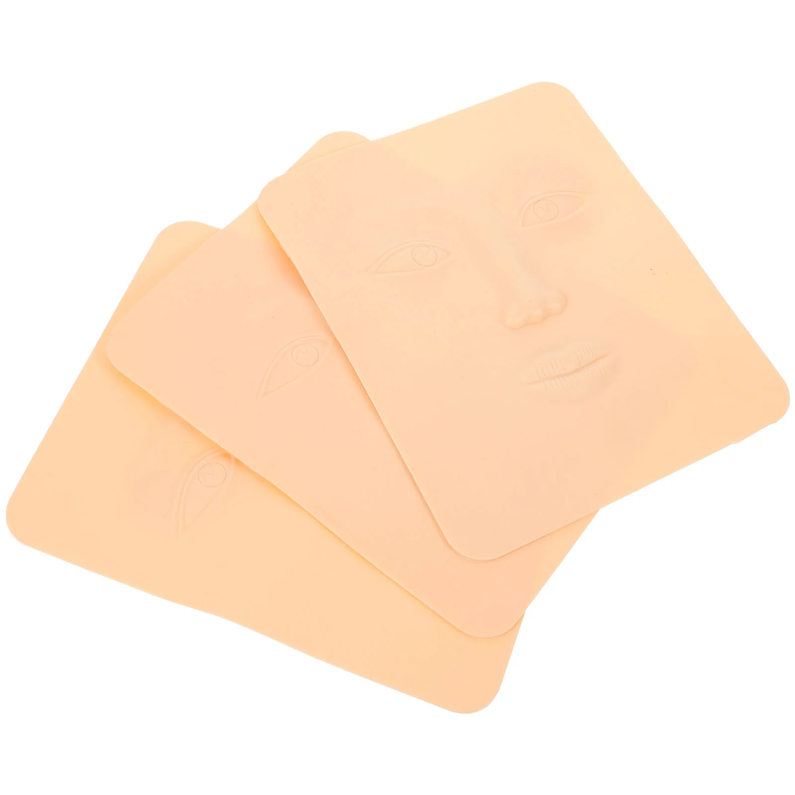 

3pcs Practice Skin Models Makeup Training Fake Skin Silicone 3D Human Face for Beginners