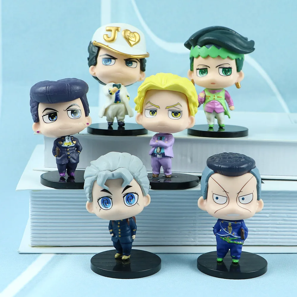 Фото 7-8 см 5 шт./компл. аниме JoJo Bizarre Adventure Q версия фигурки героев ПВХ модель игрушки куклы украшения коллекционный подарок №1