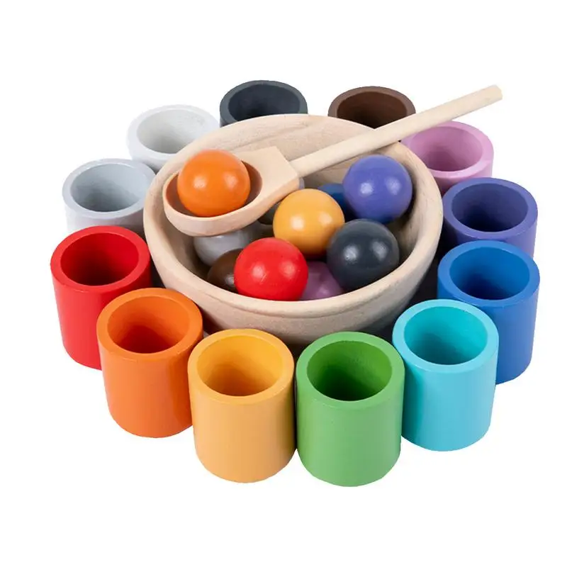 

Color Sorting Toys Ball Color Learning Toys Color Matching/Sorting/Counting Toys Montessori Ball Toys With Color