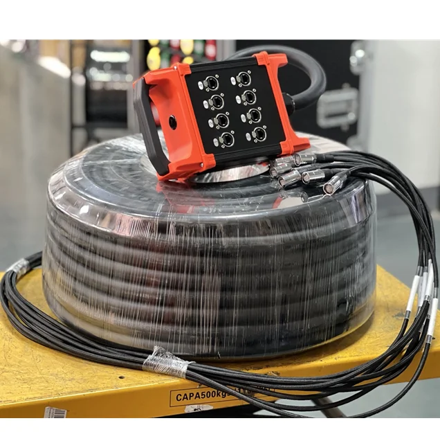 8/12/16/24/32 канальный многожильный XLR аудио кабель со сценической коробкой