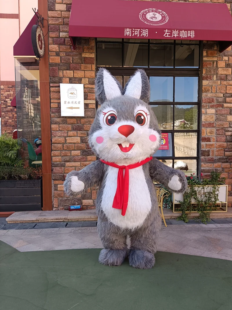 Надувной кролик-талисман Simbok мультяшная кукла костюм китайского зодиака кролик