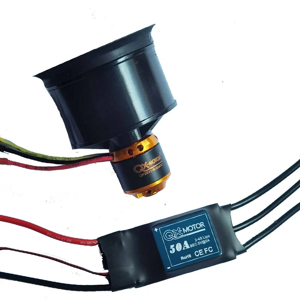 

QX-MOTOR 50mm 12 blade fan with brushless motor 3-4S for RC aircraft QF2611 brushless motor model aircraft accessories