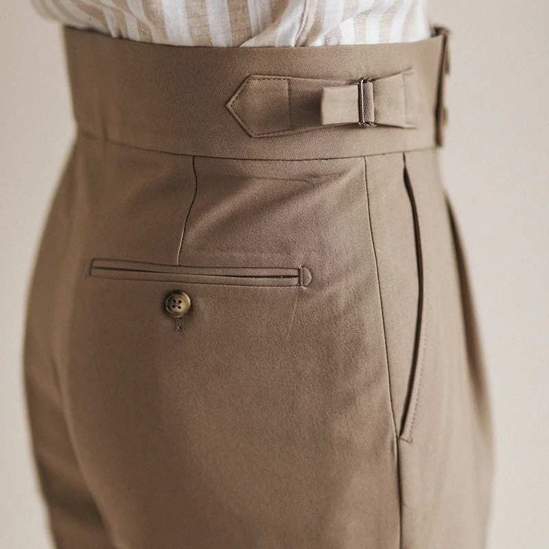 

Pant Slim Pant Casual Trousers Pant Straight Versatile Fashion Social Men Waist Business Dress Buckle Pant Men Paris High Naples