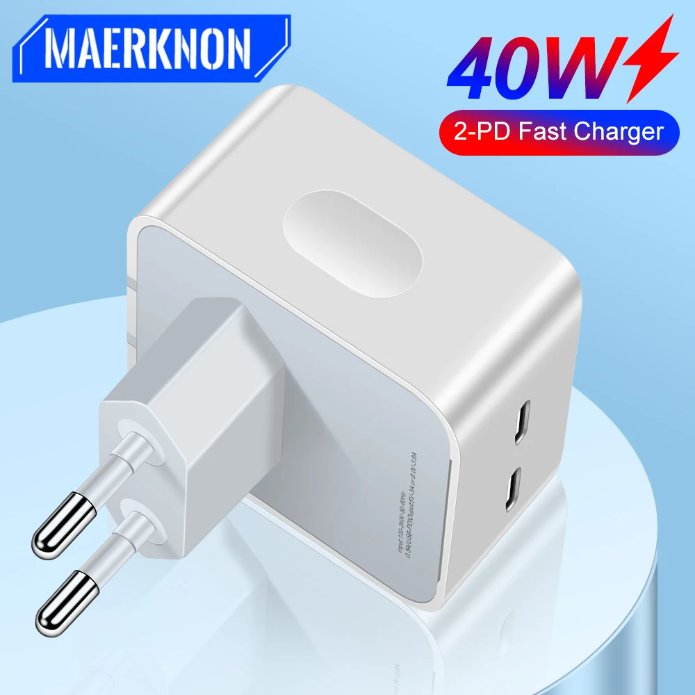 

40W PD USB C Charger For iPhone 14 13 12 11 Pro Max Xiaomi Oneplus Quick Charge Type-C Charger QC3.0 Mobile Phone Fast Chargers