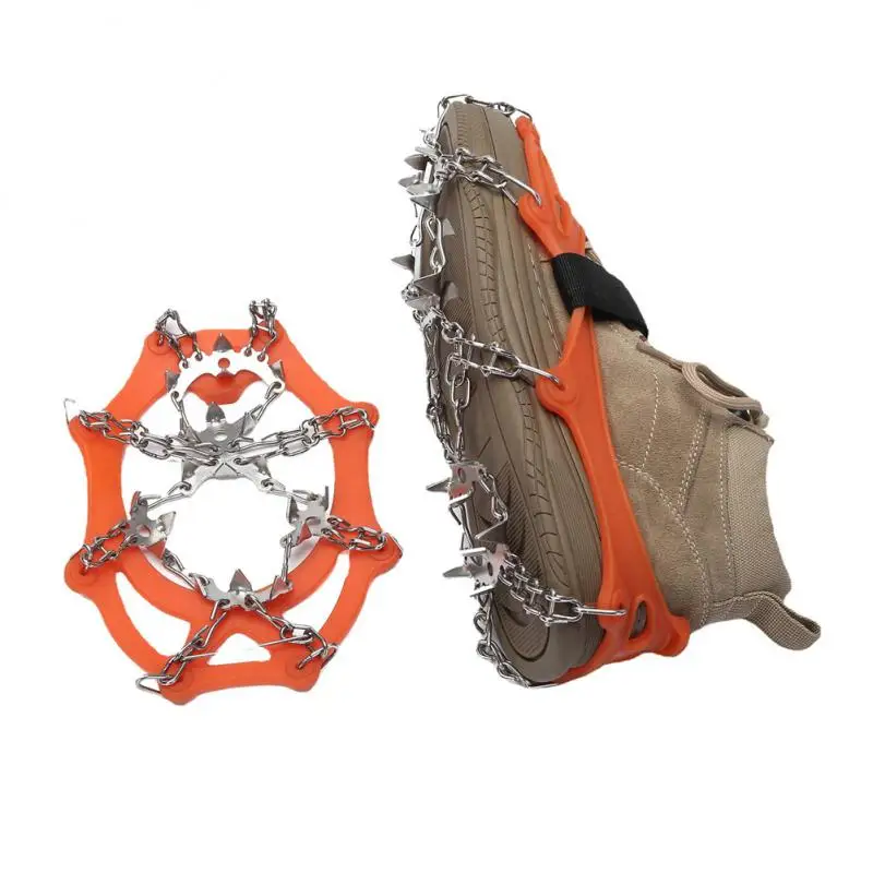 

Non Slip Shoe Cover Durability High Elastic Tpe 19 Tooth Crampon Stainless Steel Light Weight Outdoor Mountaineering Accessories