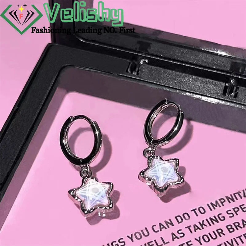 Готические милые серьги-подвески Dream Fairy Moonlight Stone Star для Egirl Y2K EMO 2000-х годов Harajuku Goth