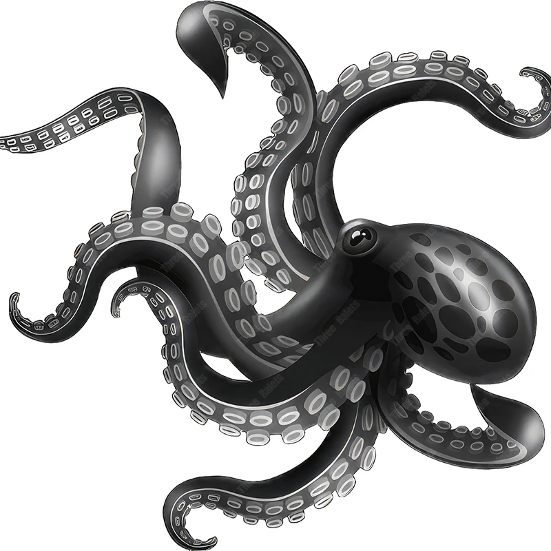 Три Ratels CF28 смешной Осьминог детская спальня декоративная наклейка на стену