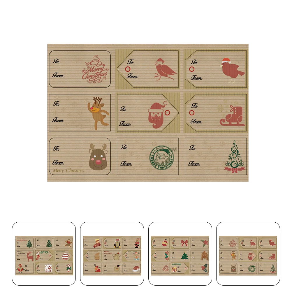 

20 Sheets/180pcs Party Decorative Sticker Gift Wrapping Stickers Tag