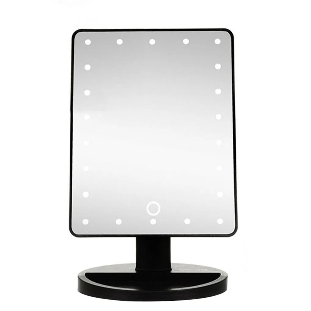 

Светодиодное зеркало для макияжа с поворотом на 360 градусов, пластиковая рамка из АБС-пластика, настольное косметическое зеркало с питанием...