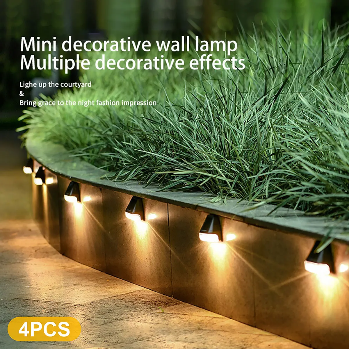 

4/8/16Pcs Garden Landscape Step Deck Lights LED Solar Lamp Balcony Fence Lights Outdoor Waterproof Path Stair Wall Lighting