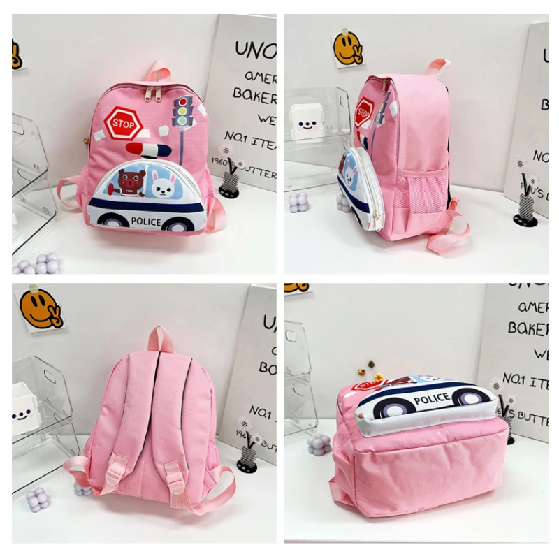 Cute Cartoon Car Kindergarten Schoolbag Lovely Children's Small Backpack Cute Boys Girls Satchel Handbags Kids Shoulder Bags