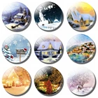 Магнит на холодильник, 30 мм, с кабошоном