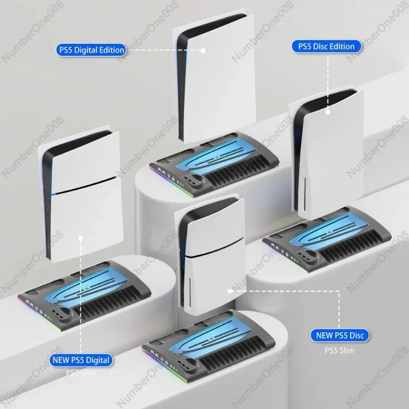 Многофункциональный кронштейн PS5/PS5Slim ручка PS5 двойное сиденье для зарядки