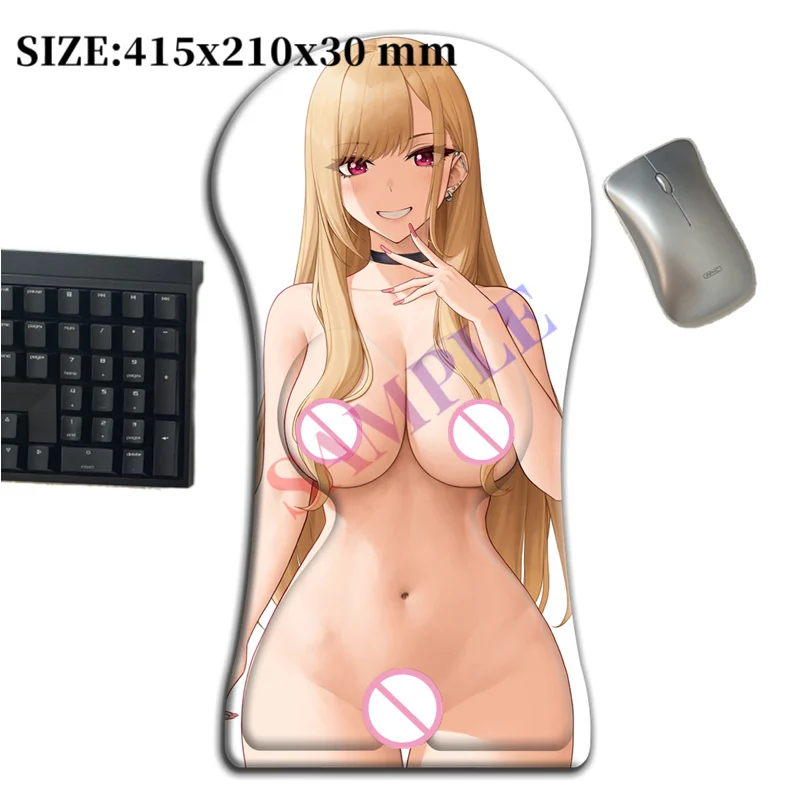 

415mm Sono bisque doll wa koi wo suru Kitagawa Marin Sexy 3D Whole Body Large Mouse Pad Anime Ass Oppai Mousepad kawaii desk pad