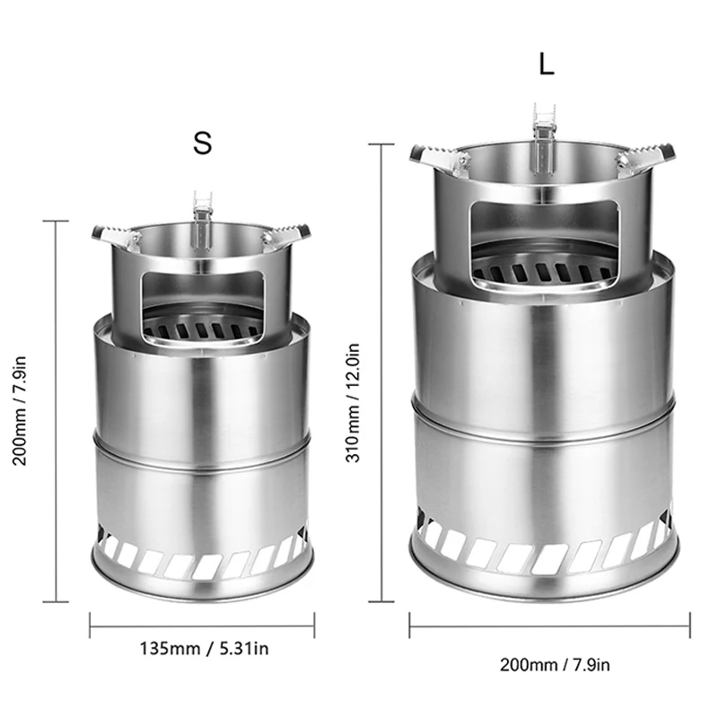 

Outdoor Camping Equipment Windproof Wood Stoves Furnace Deconstructable Portable Picnic Stoves Cross Border Cooking Gas Burner