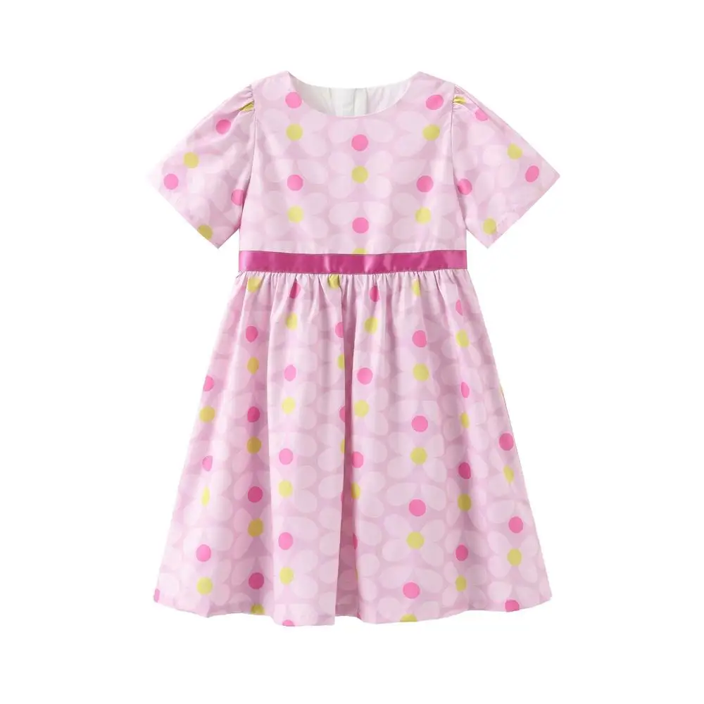 

CB3656 2023 New Children Skirts Summer Girls' Polka Dot Short Sleeveless Dress Wholesale for Foreign Trade Children Clothing