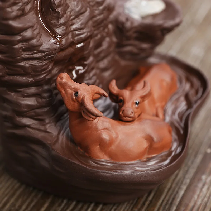 Фиолетовая глина ручной работы подарки для рукоделия овчарка мальчик и быки