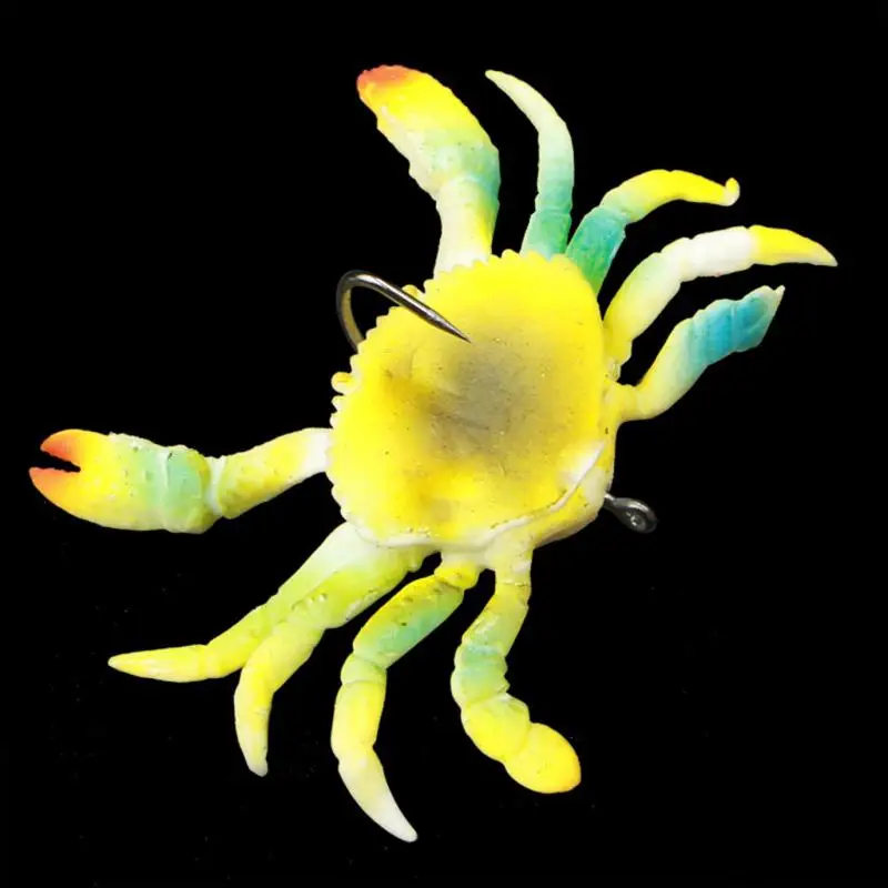 

10cm Crab Lures 3D Simulation Crab Bait Artificia Soft Fishing Lures With Hook For Saltwater Sea Fishing Bait Fishing Tackle
