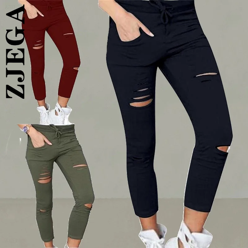 

Zjega Fashion Trousers Pants Women Trendy Stretch Pant Korean Bottoms Elegant Office Lady LongFemale Streetwear