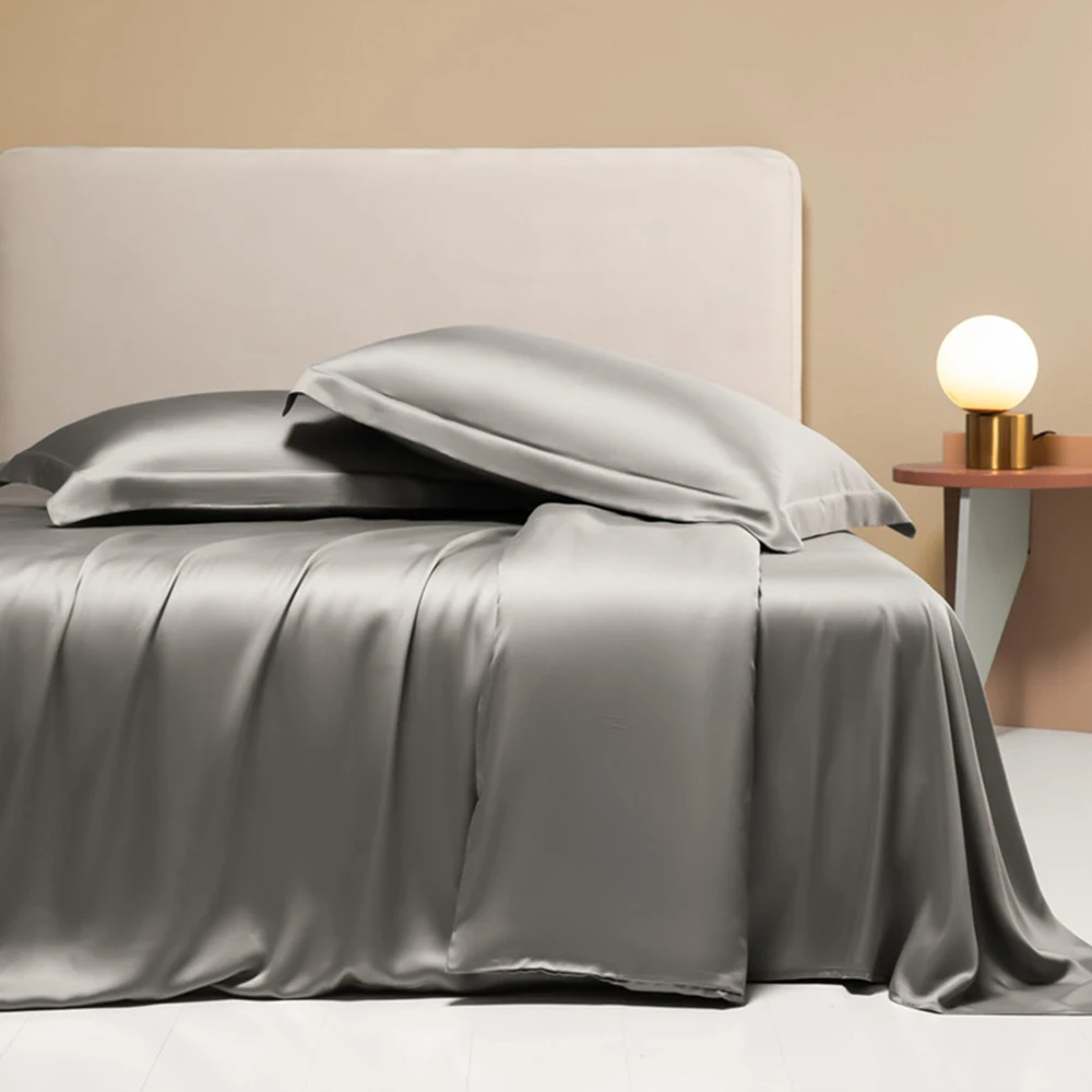 

Комплект постельного белья Lanlika из натурального 100% шелка, Красивый Королевский Комплект постельного белья с пододеяльником, простыней, наволочка для сна, подарок для лета