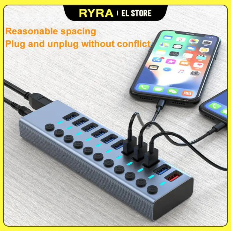 

USB-разветвитель RYRA с выключателем, 5/8/11 портов
