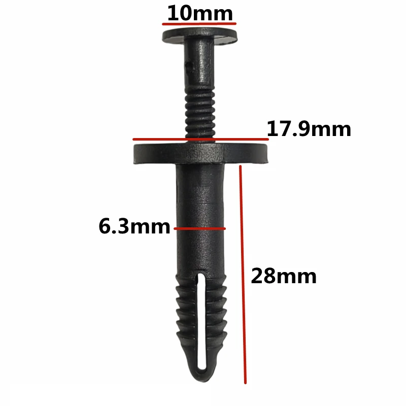

20 шт. для 6 мм отверстия, зажимы для автомобильного бампера, заклепки для автомобильного бампера, фиксаторы, пластиковые зажимы для крепления крыла автомобиля, зажим для Ford