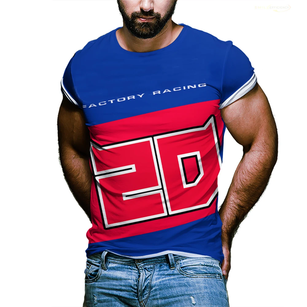 Классическая футболка Fabio Quartz Number 20 для езды на мотоцикле во французском стиле