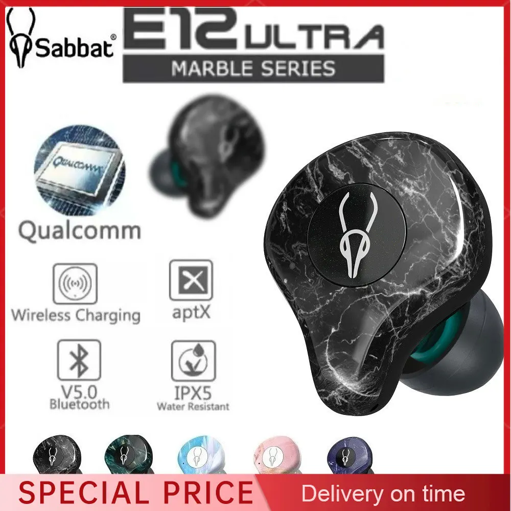 

Sabbat E12 Ultra TWS QCC3020 Bluetooth 5.0 Aptx Earphone Wireless Earphones Sports HiFi Stereo Earbuds Noise Reduction Headset