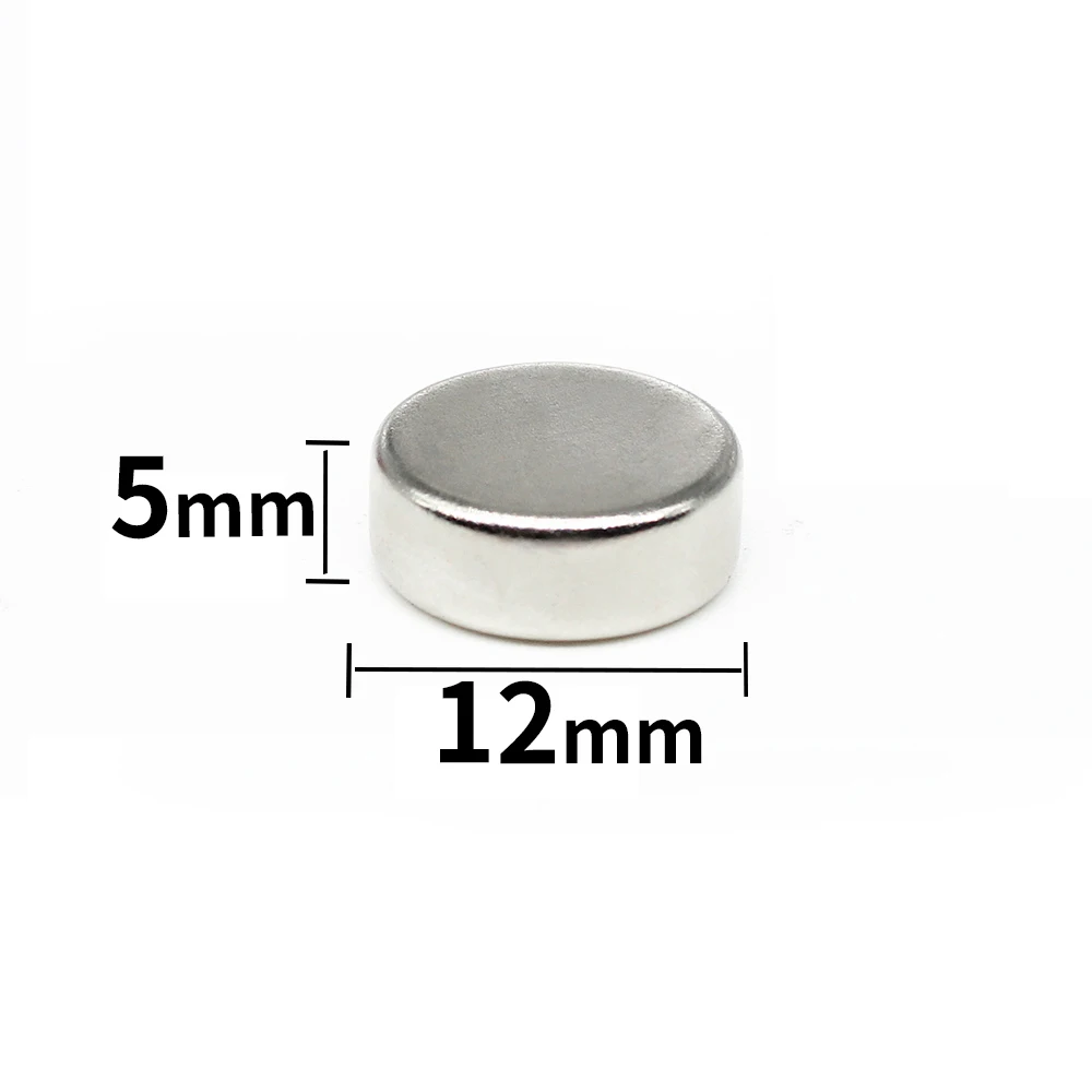 

5/10/20/50/100PCS 12x5 Powerful Strong Magnetic Magnets Disc 12mmx5mm Neodymium Permanent Magnet 12x5mm Round Search Magnet 12*5