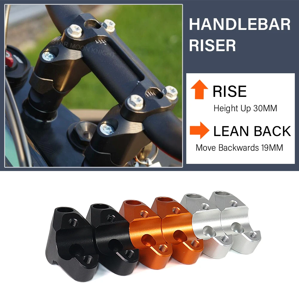 

Motorcycle Accessories HandleBar Riser Clamp For Duke R 690 R690 For Duke 790 R 890 R890 2016- Handle Bar Move Back Heightening