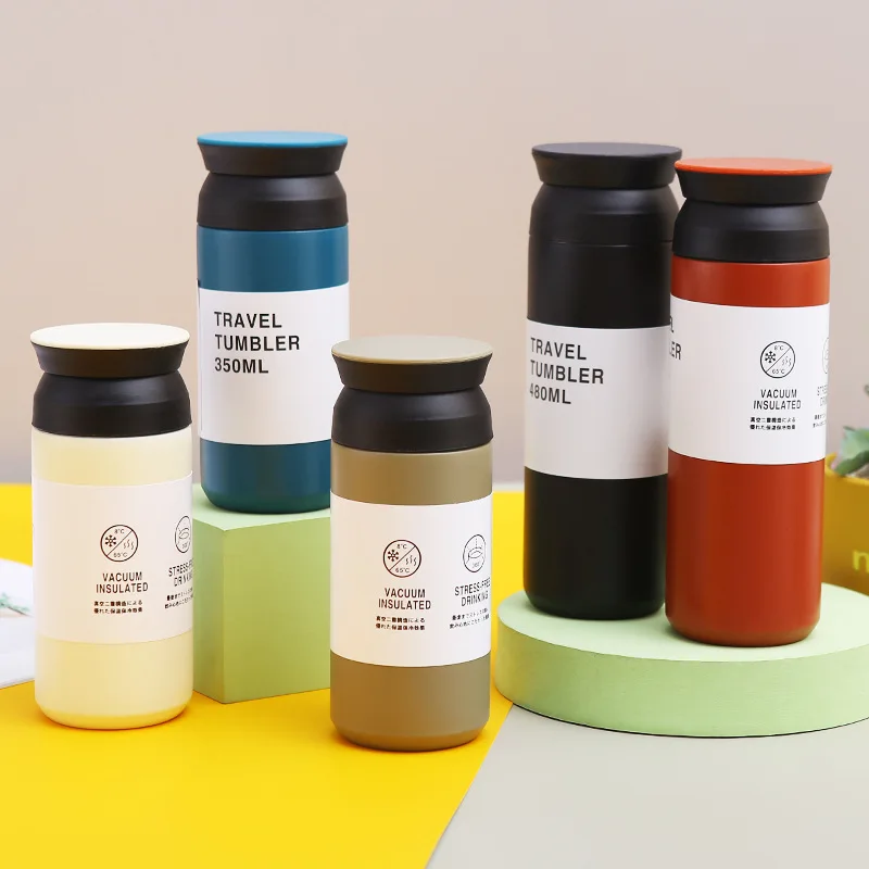 

Creative Japanese 304 Stainless Steel thermos Water Bottle Vacuum Insulation Cup Portable Simple Coffee Mug Student Water Cup