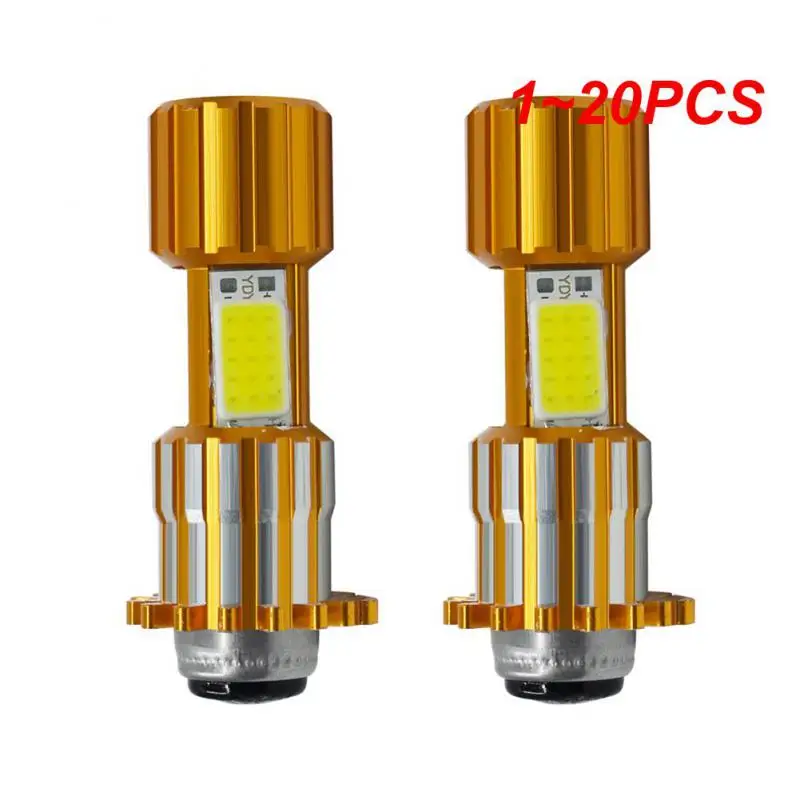 Светодиодные лампы для мотоциклетных фар BA20D P15D, 1-20 шт., 12 В, 18 Вт, COB, электрические автомобильные фары, аксессуары для мотоциклов, скутеров, противотуманные фары