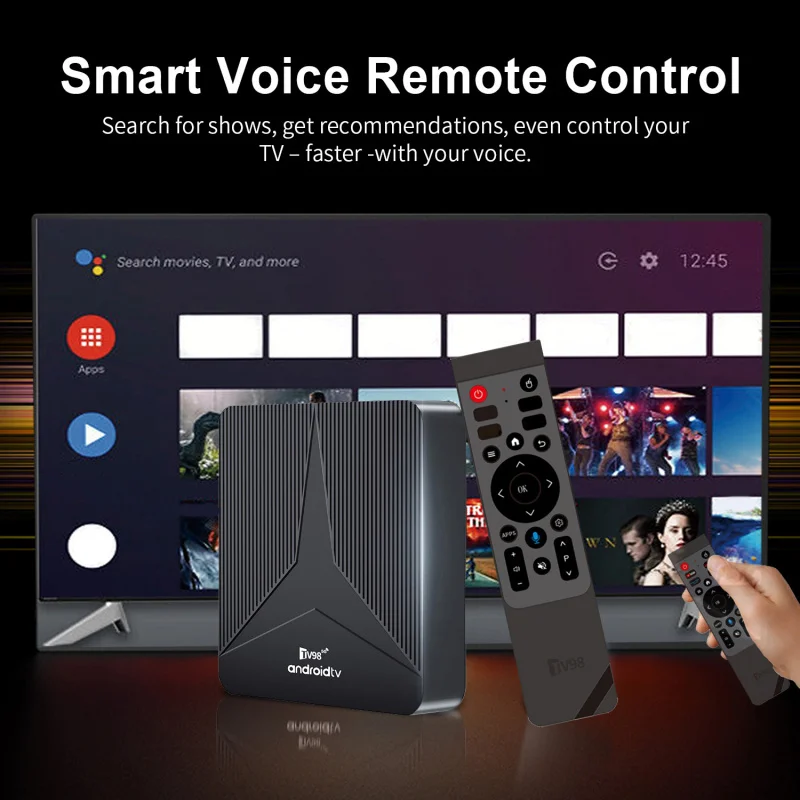 ТВ-приставка Android 14 Ultra HD 8GB 128GB TV98 ATV RK3518 IPTV 4G 5G Wifi6 BT5.0 с голосовым пультом Rockchip RK3518 Smart 8K 4K Set Top Box (art.: 3920dccd734be) - 3920dccd734be