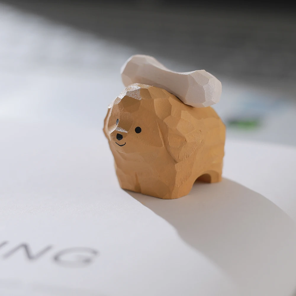 

Деревянная статуэтка щенка