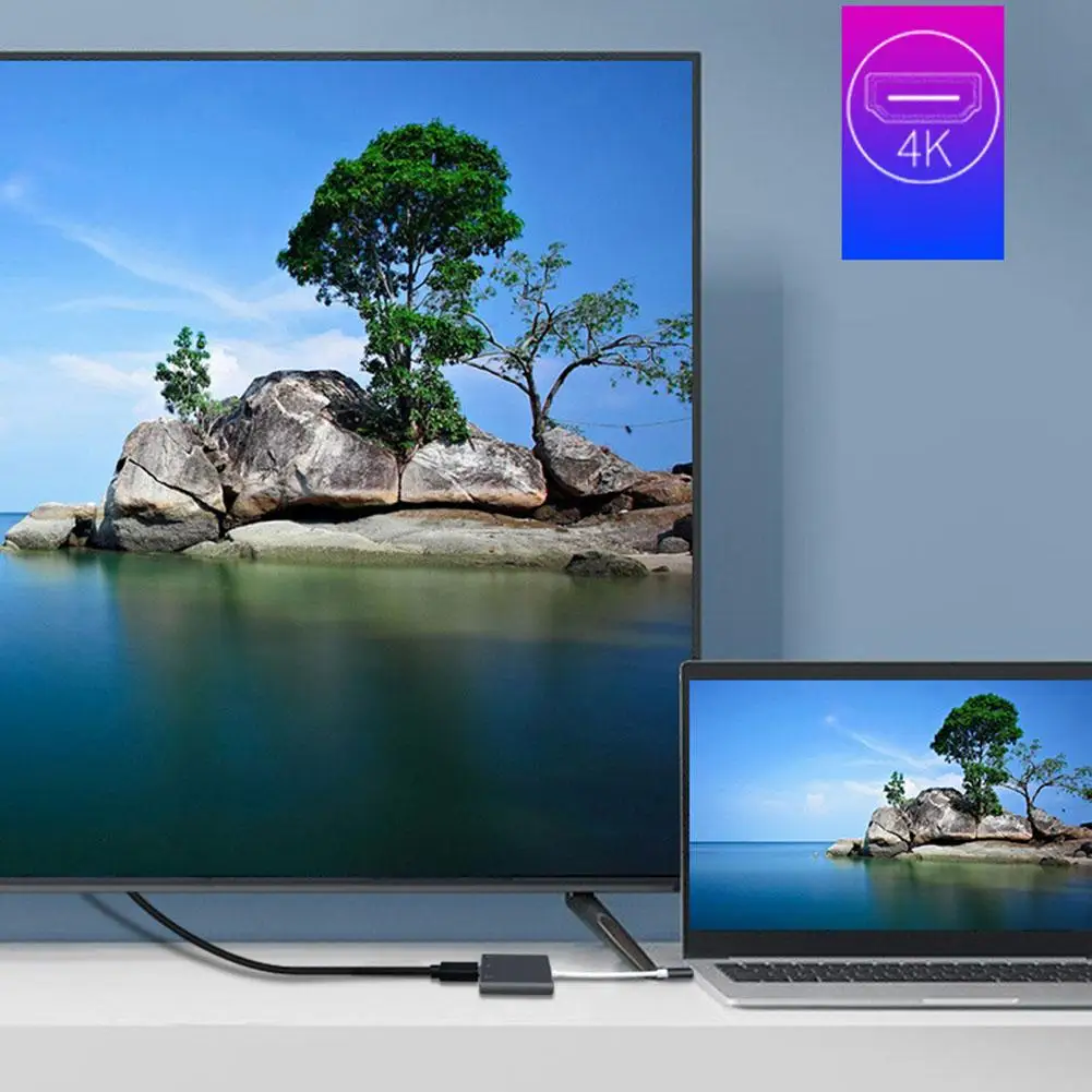 

Док-станция 3 в 1, USB 3,0, USB Type-c, HDMI