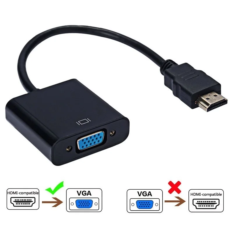

HD 1080P Digital to Analog Converter Cable HDMI-compatible to VGA Adapter For PS4 PC Laptop TV Box to Projector Displayer