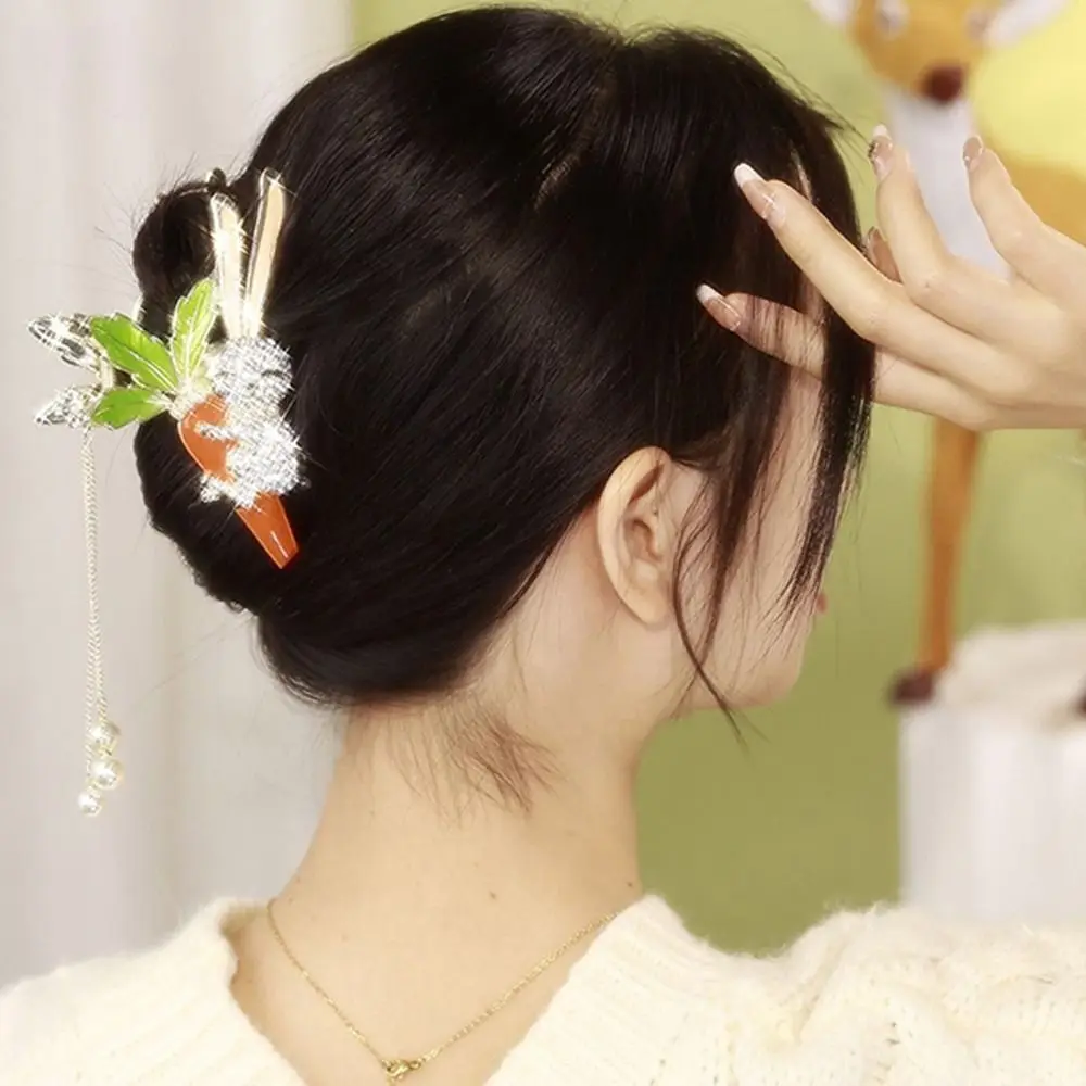 

Головной убор женская заколка для волос Кролик морковь крабис Кролик кисточка захват зажим акула зажим